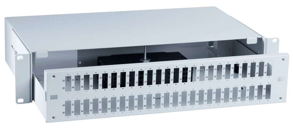 Fiber Optic Patch Panel 19-inch Empty Housing 2U - Image 1