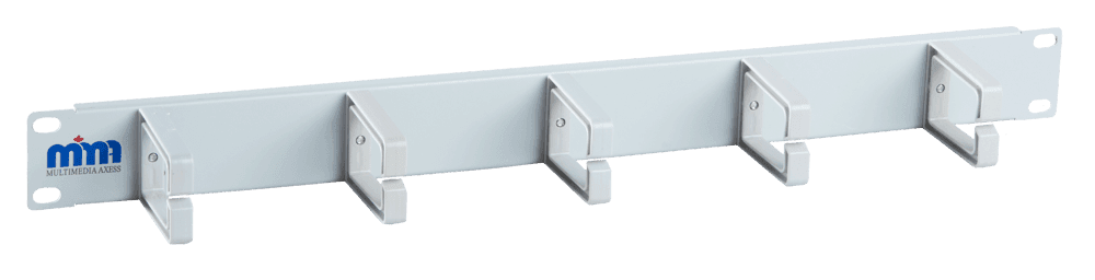 Cable Management Panel 19-Inch 1U 5 Hooks - Image 1