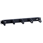 Cable Management Panel 19-Inch 1U 5 Hooks black